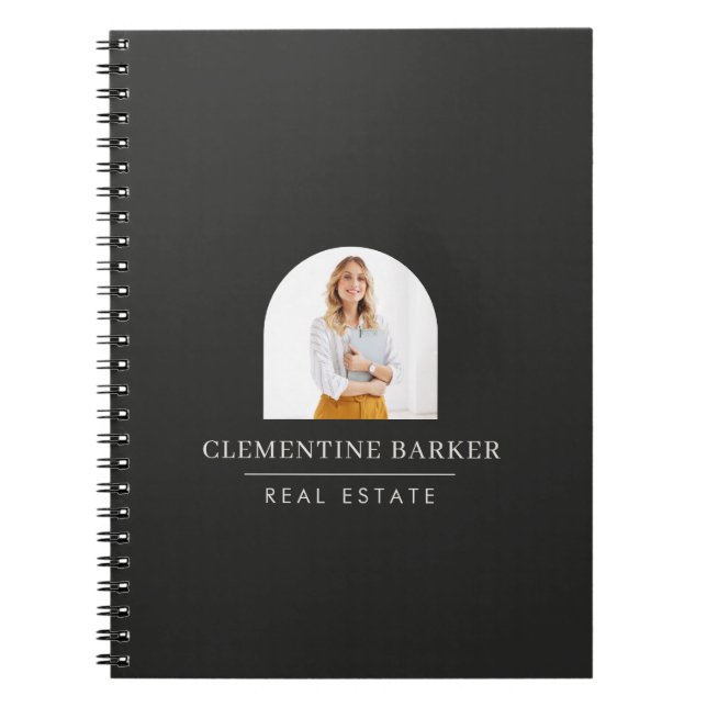 Carnet Modern black arch photo Business Branding (Devant)