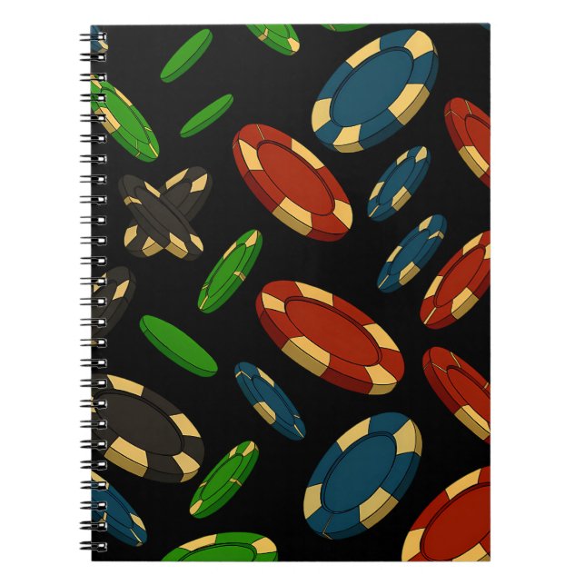 Carnet "Modern Casino Chips 3D Art Design" (Devant)