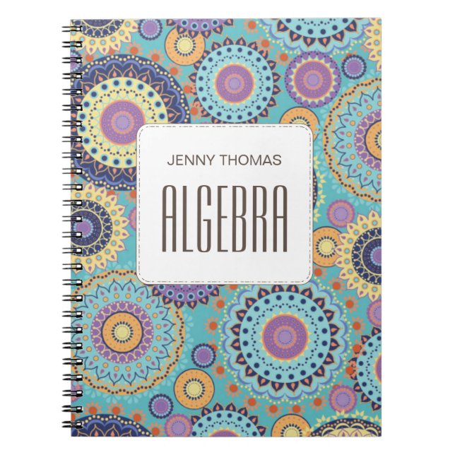 Carnet Modern Chic Cute Trendy Colorful Pattern Class (Devant)