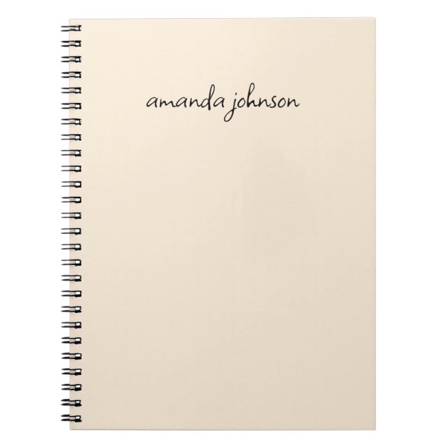 Carnet Modern Minimal Ajouter le nom complet Monogramme s (Devant)