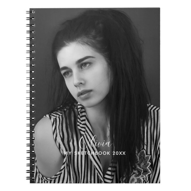 Carnet Modern Photo Collage Personalized Sketchbook  (Devant)