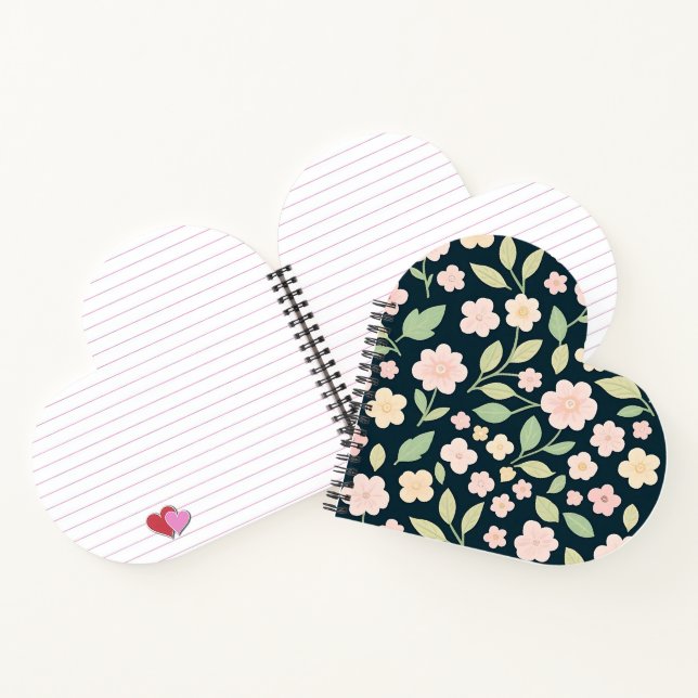 Carnet Modern Pink Wildflowers Pattern (Intérieur)