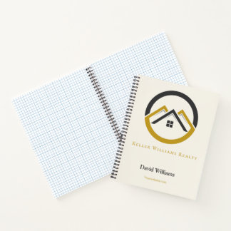 Carnet Modern Real Estate white and gold custom logo 