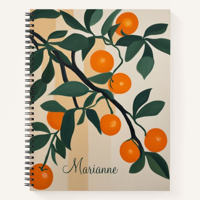 Carnet Modern Style Orange Personalized Recipe Book (Devant)