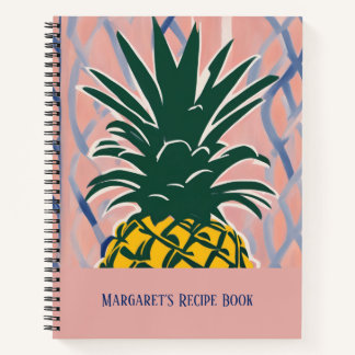 Carnet Modern Style Pineapple Personalized Recipe Book