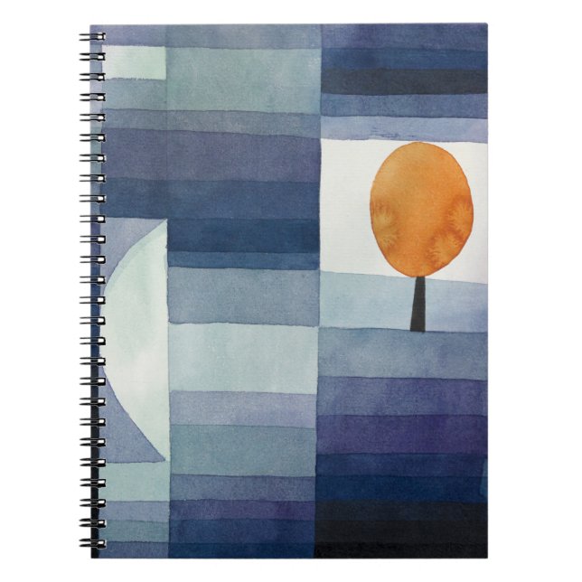 Carnet Moderne Abstrait Géométrique Bleu Orange Klee (Devant)
