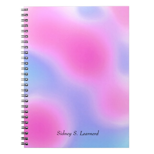 Carnet Moderne Abstrait Rose et Violet (Devant)