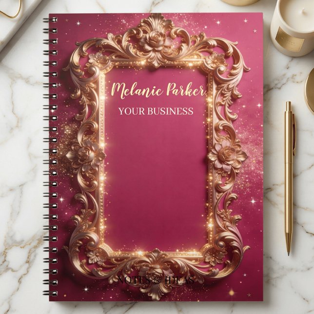Carnet moderne baroque doré luxueux (Créateur téléchargé)