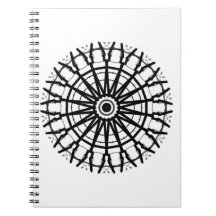 MODERNE _CERCLE ROSE Kaléidoscope _COULEUR _NOIR