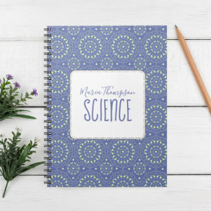 Carnet Moderne Chic Simple Sujet étudiant Périwinkle Bleu