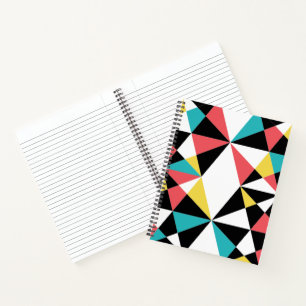 Carnet Moderne, coloré, amusant, tendance, motif géométri