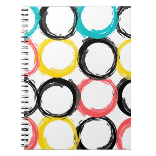 Carnet Moderne, coloré, cool, unique, cercles tendance