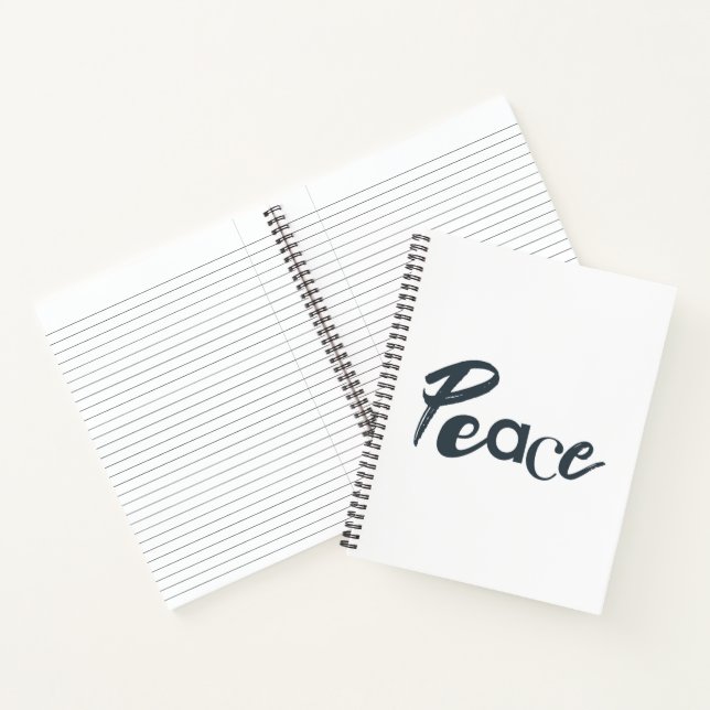 Carnet Moderne, créatif, urbain, design simple de Paix (Intérieur)