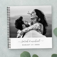 Moderne Elegant Calligraphie 2 Mariage photo Invit