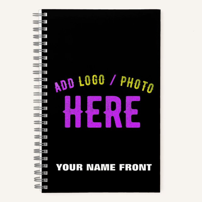 CARNET MODERNE ET MODERNE PERSONNALISABLE NOIR VÉRIFIÉ (Recto)