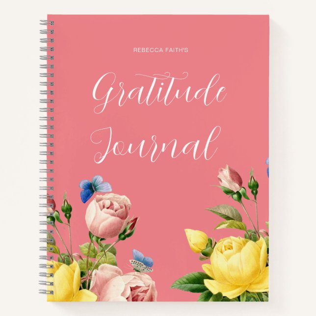 Carnet moderne Floral GratitudeJournal (Devant)