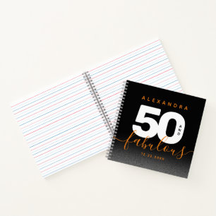 Carnet Moderne Girly Orange 50 et fabuleux