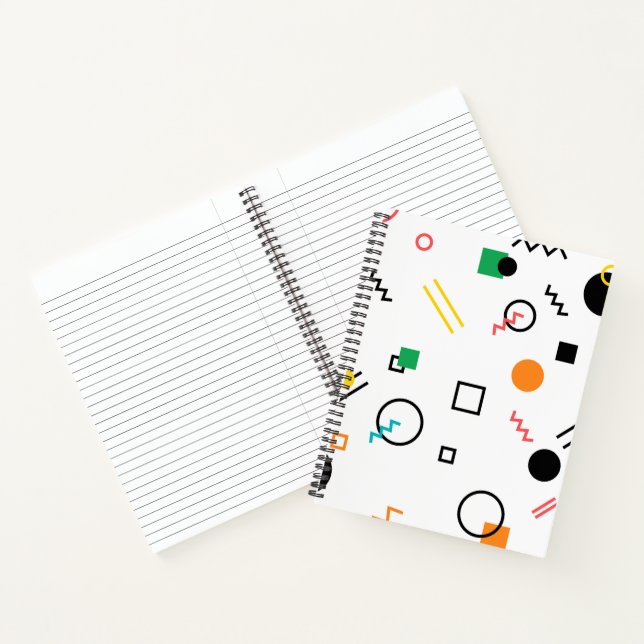 Carnet Moderne, ludique, cool, tendance, Memphis géométri (Intérieur)