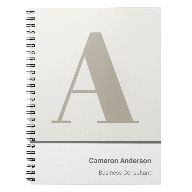 Carnet Moderne Minimaliste Professionnel Gras (Devant)