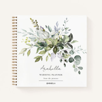 Carnet Moderne minimaliste Wedding planner Eucalyptus
