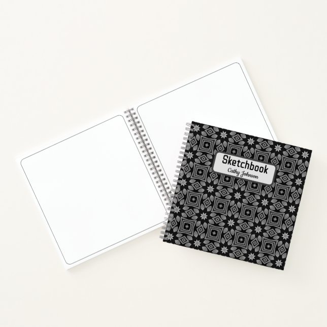 Carnet moderne monochrome (Intérieur)