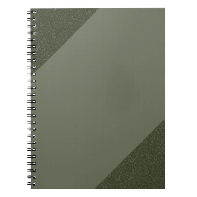 Carnet moderne Moss Green Spiral (Devant)