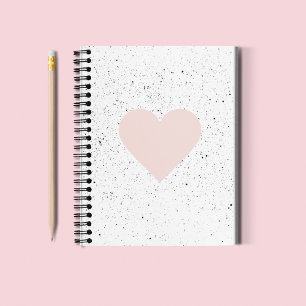 Carnet Moderne Pastel Rose & Coeur Beau Cadeau