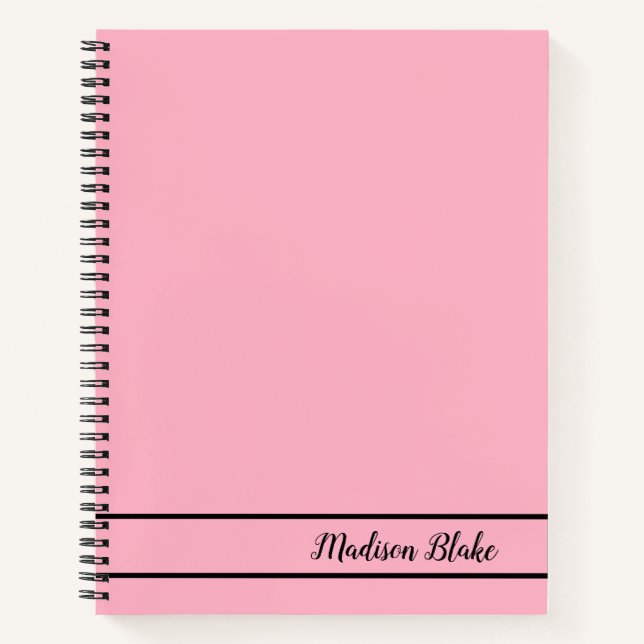 Carnet Moderne Pastel rose pâle (Devant)