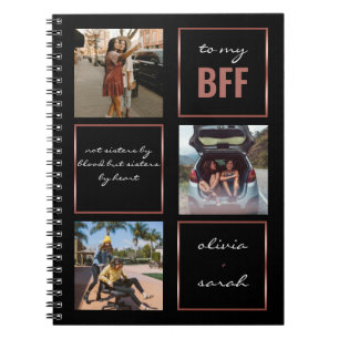 Carnet Moderne Rose élégant Gold BFF 3 Portefeuille pho