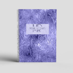 Carnet Moderne Simple minimaliste feuille violet Métalliq