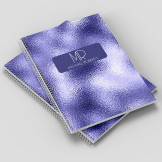 Carnet Moderne Simple minimaliste feuille violet Métalliq