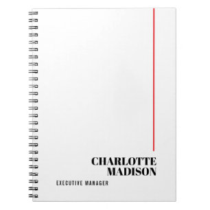 Carnet Moderne Simple Noir Blanc Tendance Minimaliste Sim