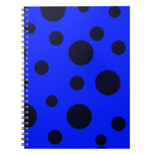 Carnet Moderne Simple Noir pois motif jaune point