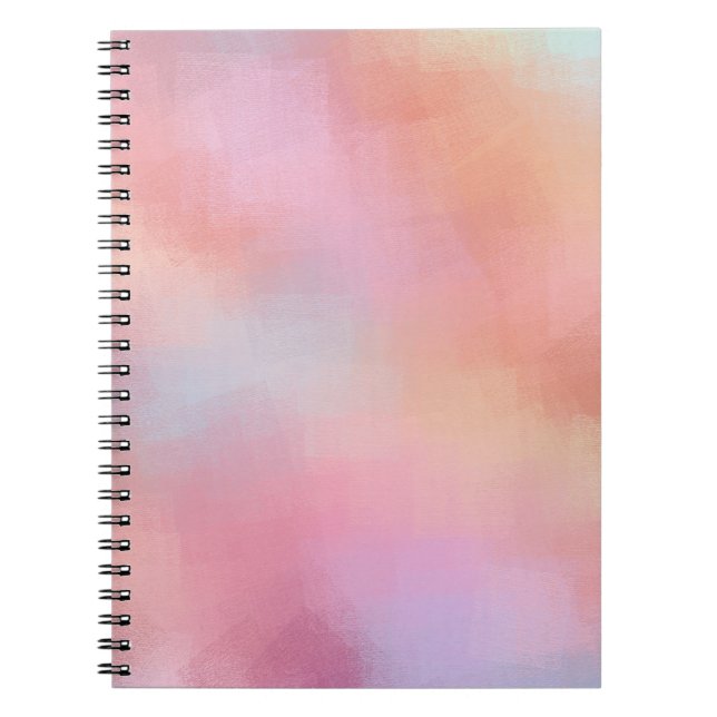 Carnet Moderne tendance rouge rose jaune bleu violet vert (Devant)