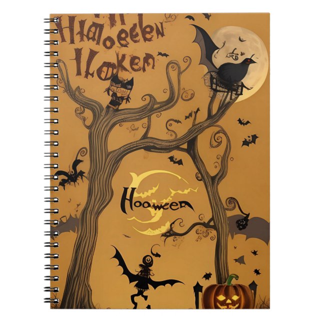 carnet moderne vintage halloween (Devant)