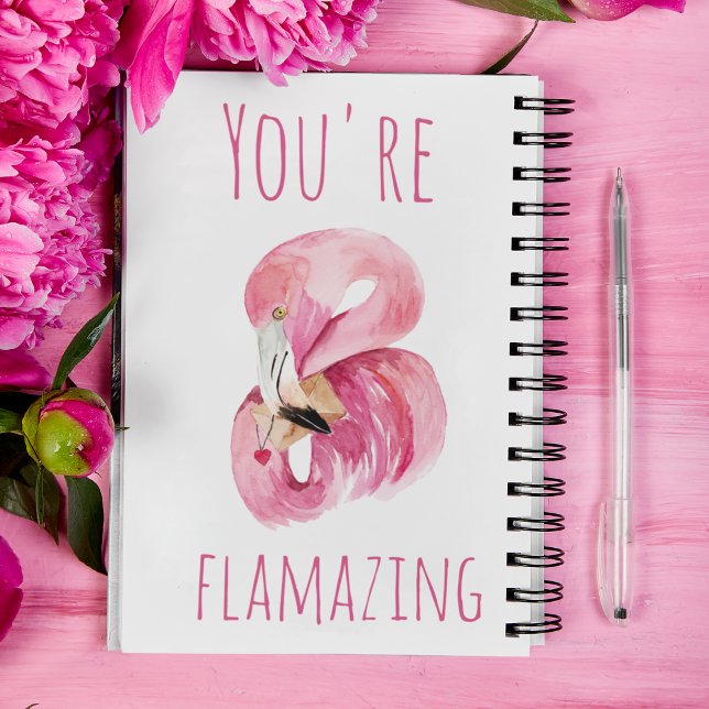 Carnet Moderne Vous Flamazirez Beauté Flamant rose rose (Créateur téléchargé)