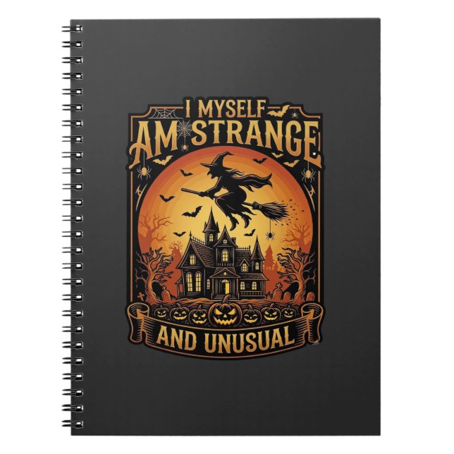 Carnet Moi-même suis étrange drôle Sorcière Halloween ens (Devant)