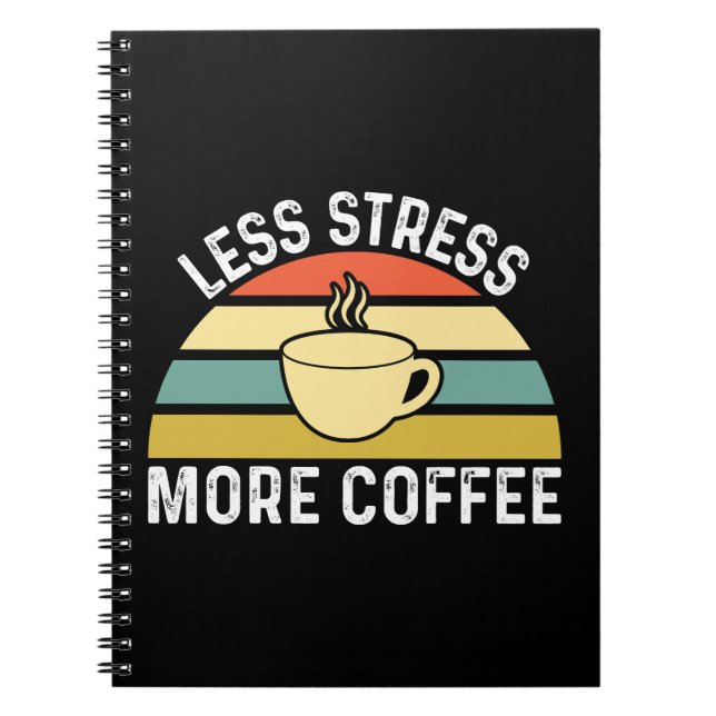 Carnet Moins de stress Plus de café (Devant)