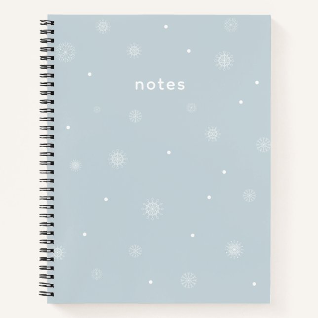 Carnet Moins Pastel Blue Winter Personnalisé (Devant)