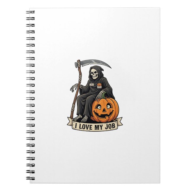 Carnet Moissonneur de l'amour Emploi Faucheuse Halloween  (Devant)
