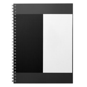 Carnet moitié blanc noir moitié noir moitié noir blanc