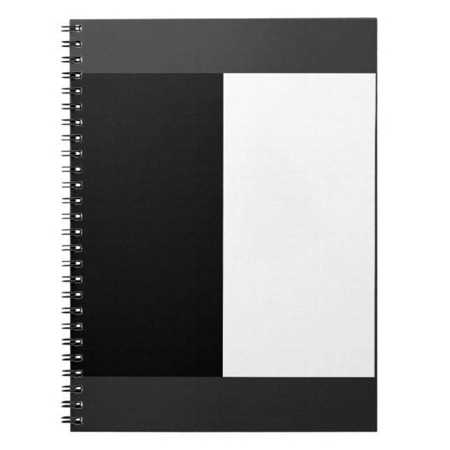 Carnet moitié blanc noir moitié noir moitié noir blanc (Devant)