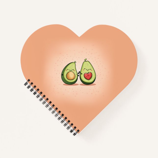 Carnet Moitié d'avocat pour la Saint-Valentin motif d'amo (Devant)