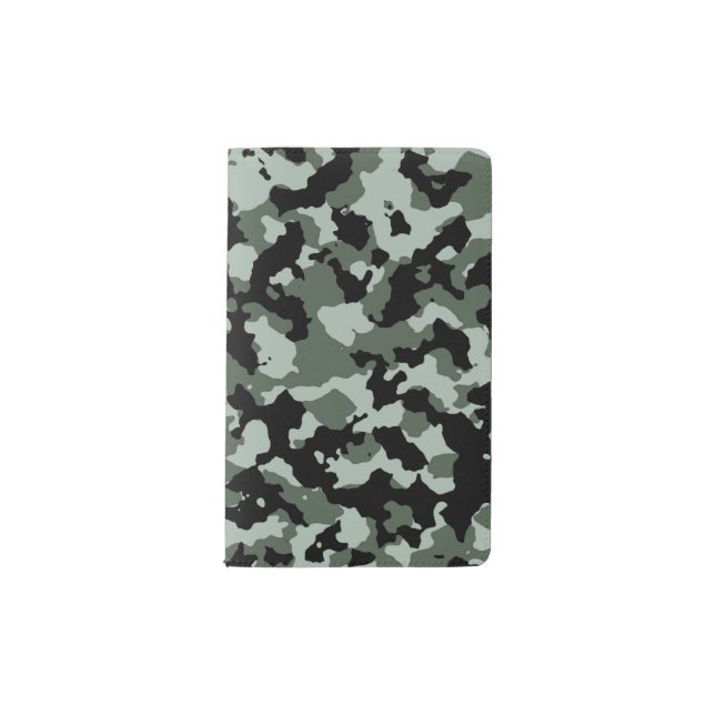Carnet Moleskine De Poche Motif vert militaire de camouflage (Devant)