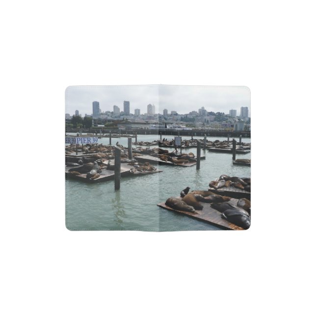 Carnet Moleskine De Poche San Francisco et Pier 39 Sea Lions City Skyline (Ouvert)