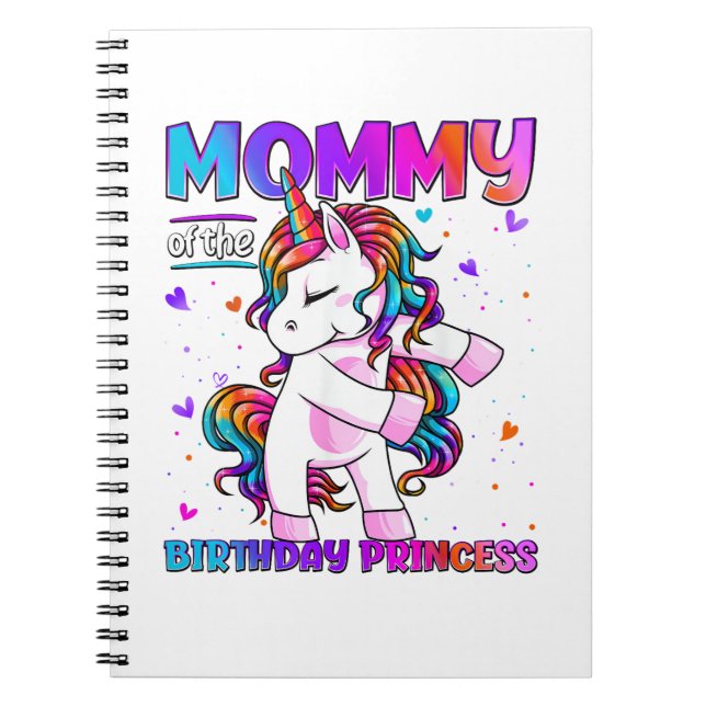 Carnet Mommy of the Birthday Princess Girl Flossing Unico (Devant)