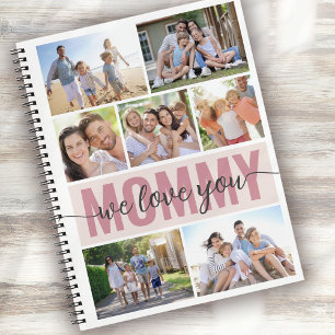 Carnet Mommy We Love You Photo Collage Pink 7 Photos