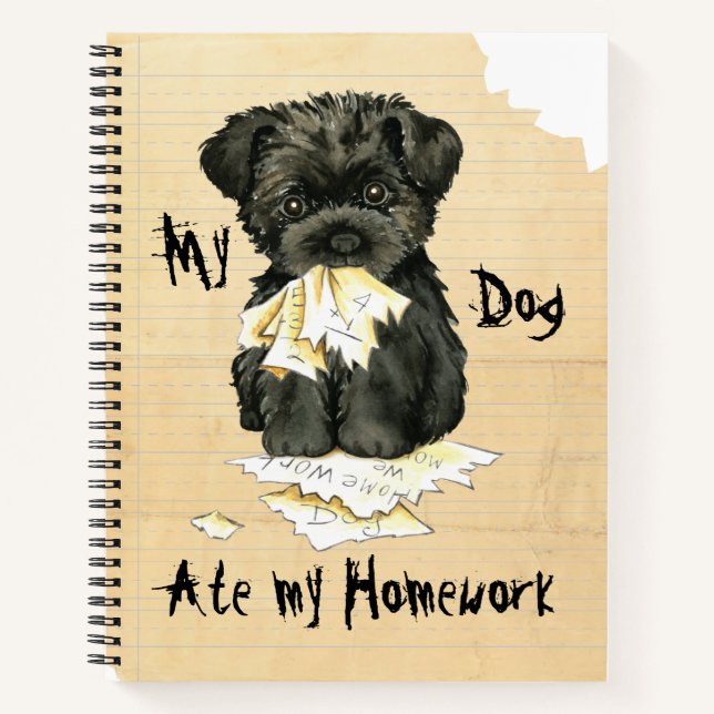 Carnet Mon Affenpinscher A Mangé Ma Maison (Devant)