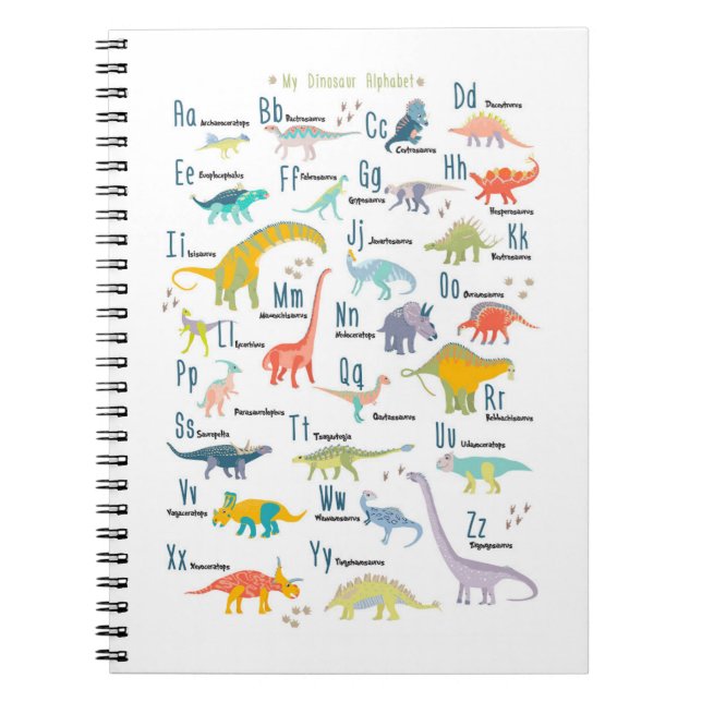 Carnet Mon alphabet de dinosaure (Devant)