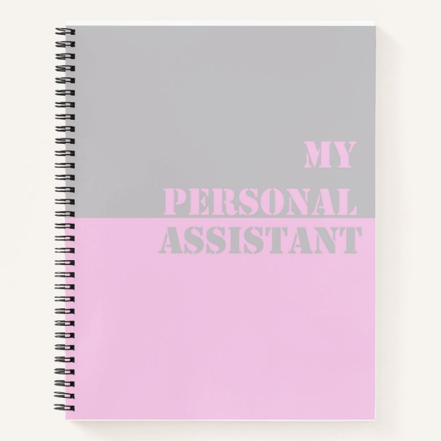 Carnet Mon assistant personnel Slogan Spiral Bloc-notes (Devant)